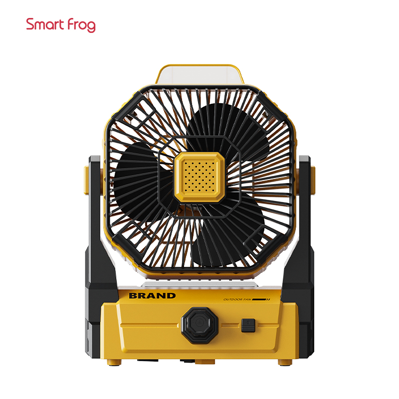 Outdoor Rechargeable Camping Fan with Led Light